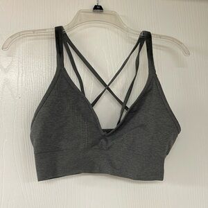 Lululemon Gray cross back sports bra light support size L